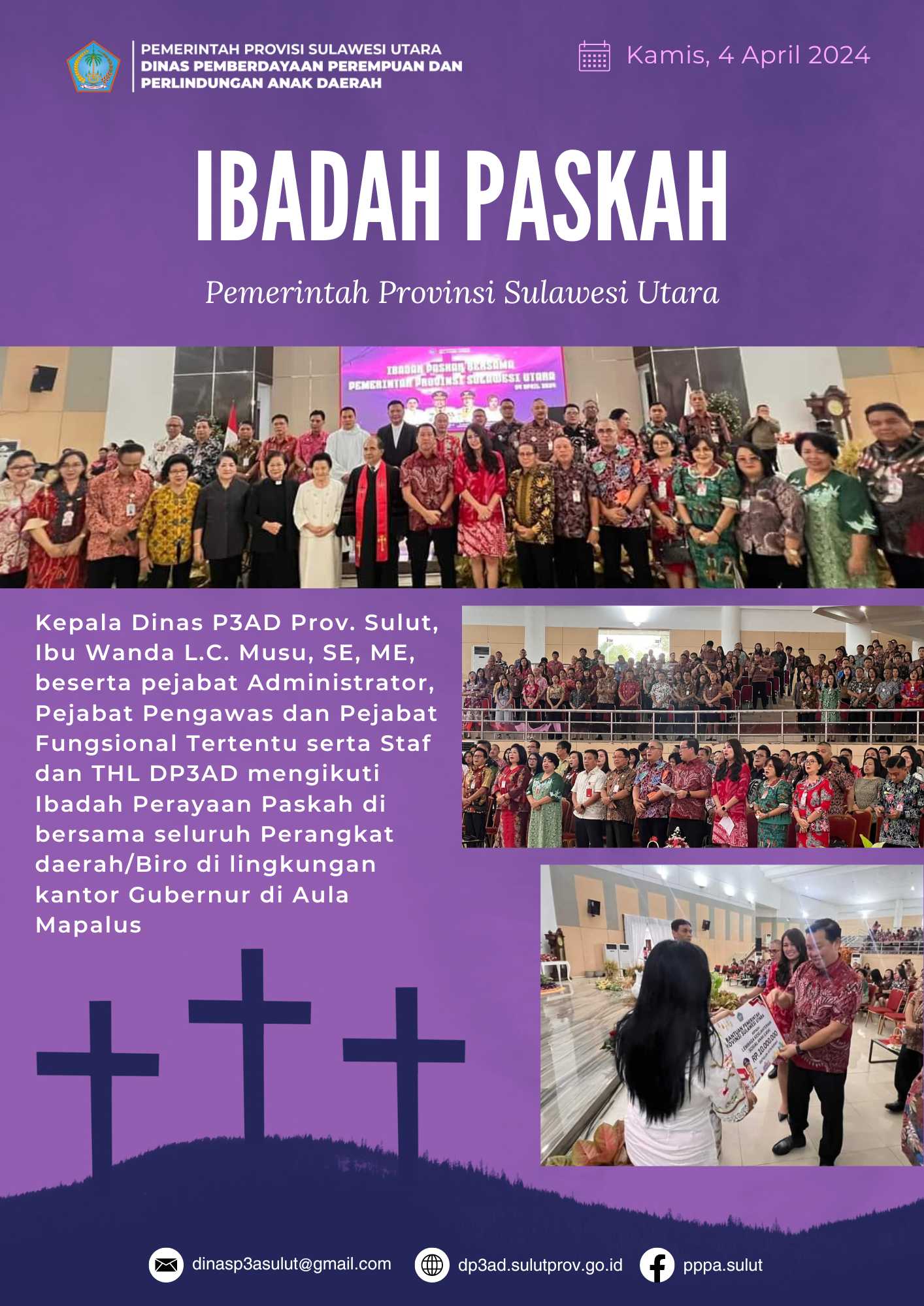Ibadah Paskah Pemerintah Provinsi Sulawesi Utara